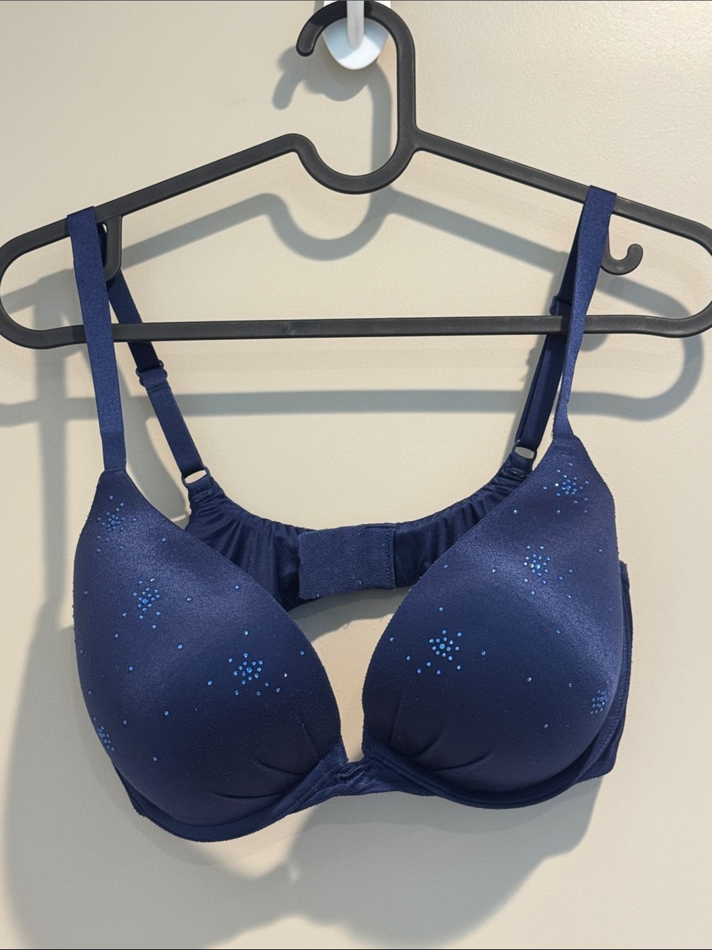 Victoria's Secret Navy Embellished Push-Up Bra